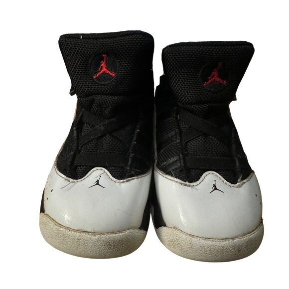 Nike Jordan High-top Sneakers Toddler Size 8C White Black Hook and Loop Closure - Picture 3 of 10